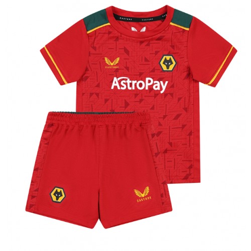 Maillot de foot Wolves Extérieur enfant 2023-24 Manches Courte (+ pantalon court)